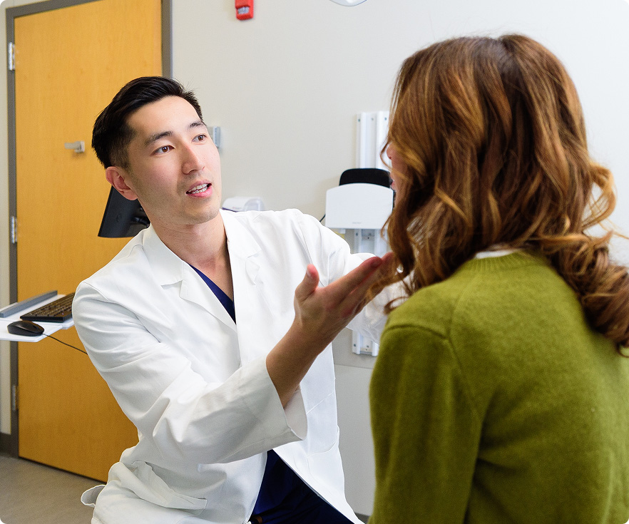 Doctor explaining functional facial procedure